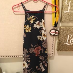 Navy Floral Shift Dress